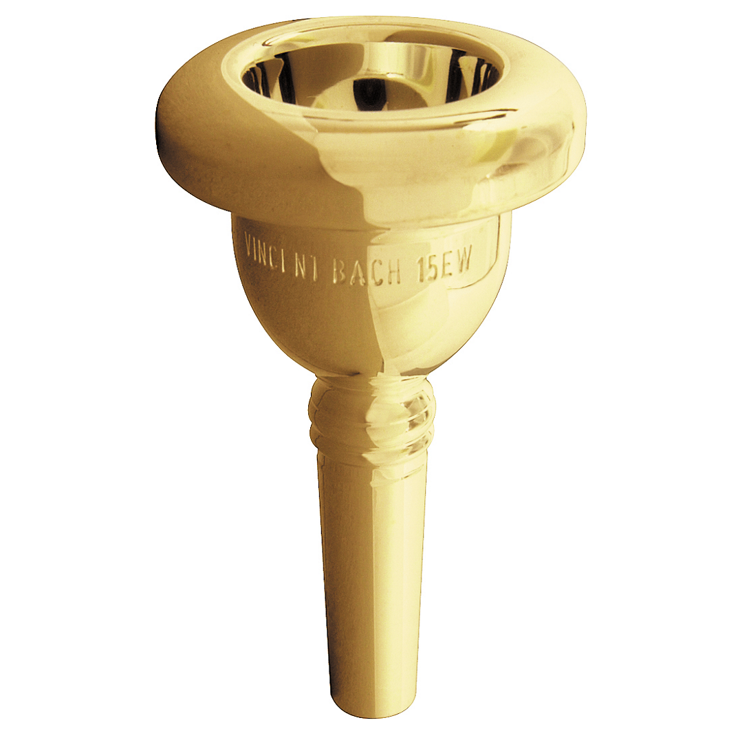 Bach - Classic Series Large Shank Tenor & Bass Trombone Mouthpieces-Mouthpiece-Bach-1G-Gold Plated-Music Elements