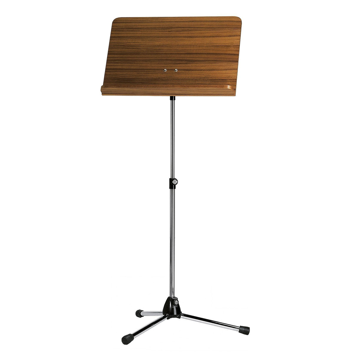KÃ¶nig &amp; Meyer - 118/1 Topline Orchestra Music Stands-Music Stand-KÃ¶nig &amp; Meyer-Chrome Stand with Walnut Wooden Desk-Music Elements