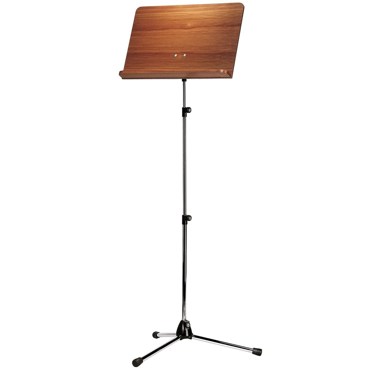 KÃ¶nig &amp; Meyer - 118/4 Topline Orchestra Music Stands-Music Stand-KÃ¶nig &amp; Meyer-Nickel Stand with Walnut Wooden Desk-Music Elements