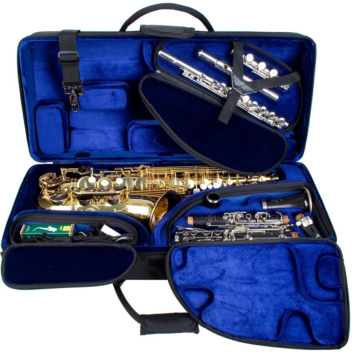 Protec - Alto Saxophone, Clarinet & Flute Combination TRI-PAC Case-Accessories-Protec-Music Elements