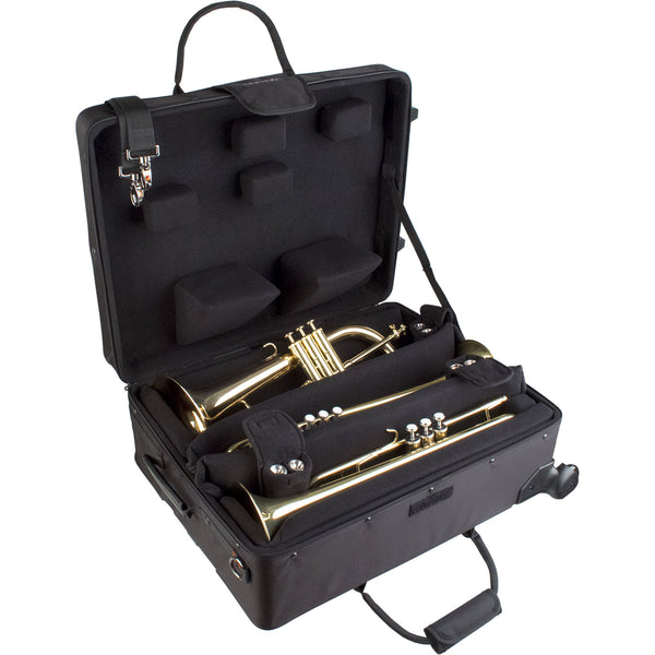 Protec Quad Horn IPAC Case with Wheels (Trumpet/Flugelhorn) Music