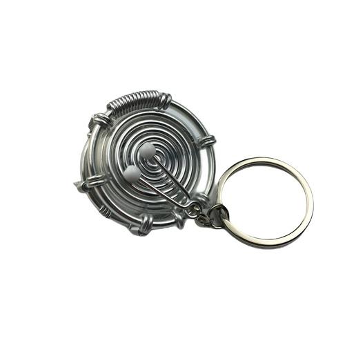 Wire Lover - Snare Drum Keychain (Silver)