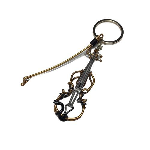 Wire Lover - Viola Keychain (Bronze)