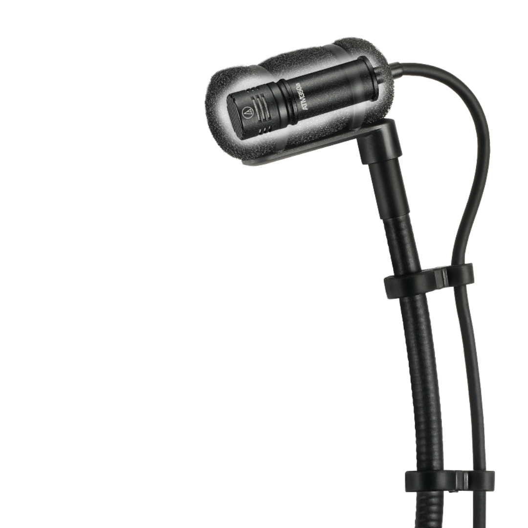 Audio-Technica - ATM350GL Cardioid Condenser Instrument Microphone w/ Guitar Mounting System