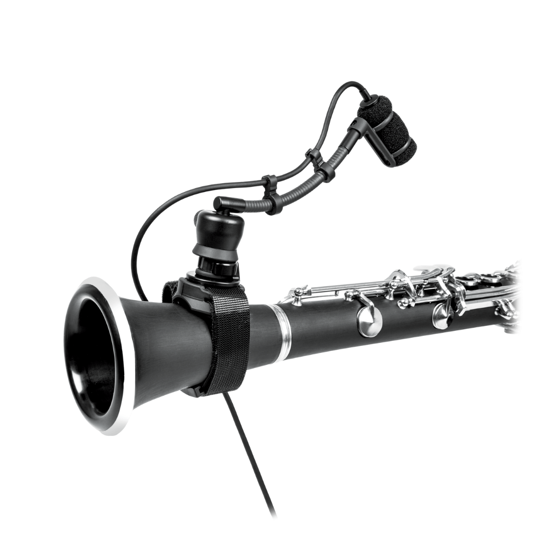 Audio-Technica - ATM350W Cardioid Condenser Instrument Microphone w/ Woodwind Mounting System