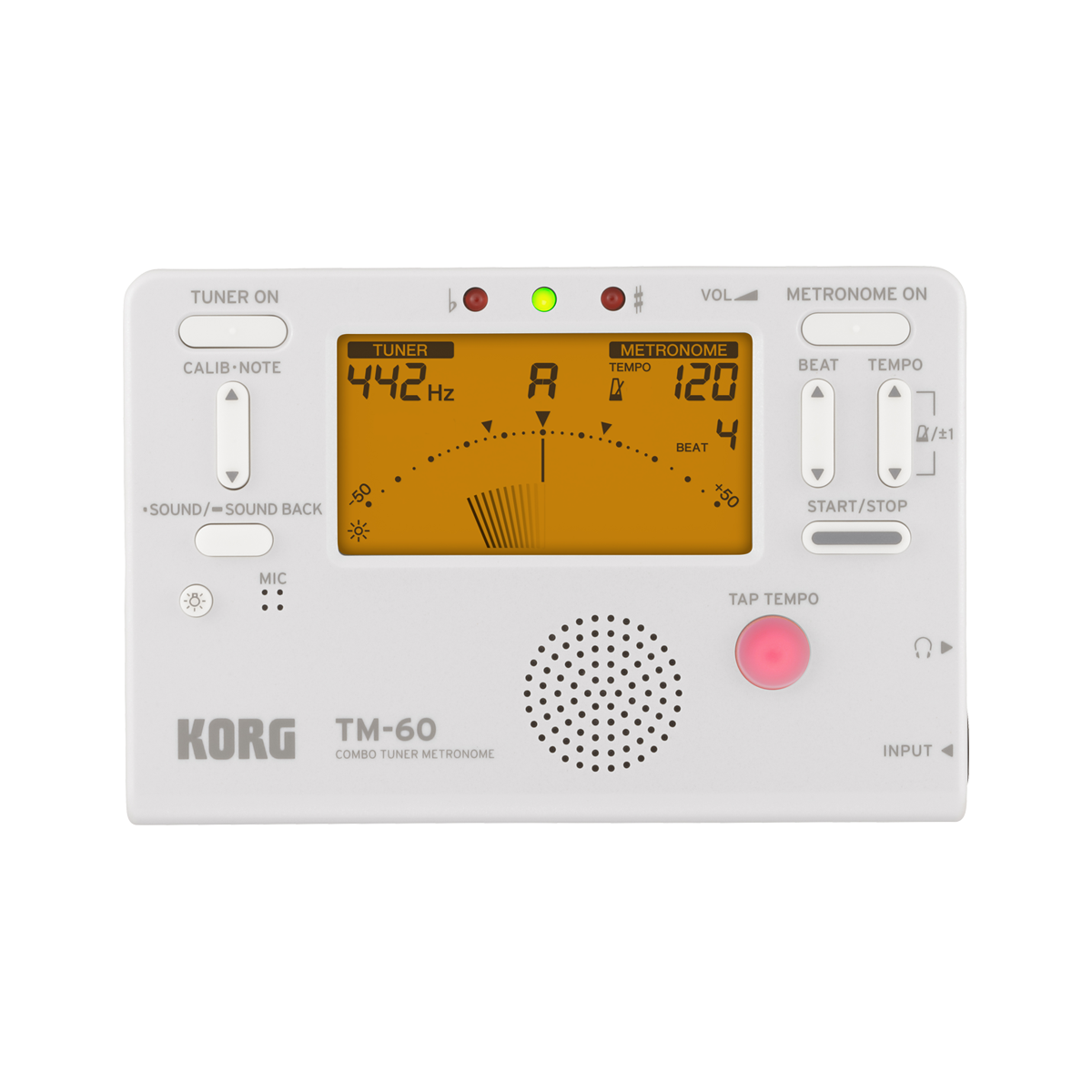 Korg - TM-60 Combo Tuner/Metronomes-Tuner &amp; Metronome-Korg-White-Music Elements