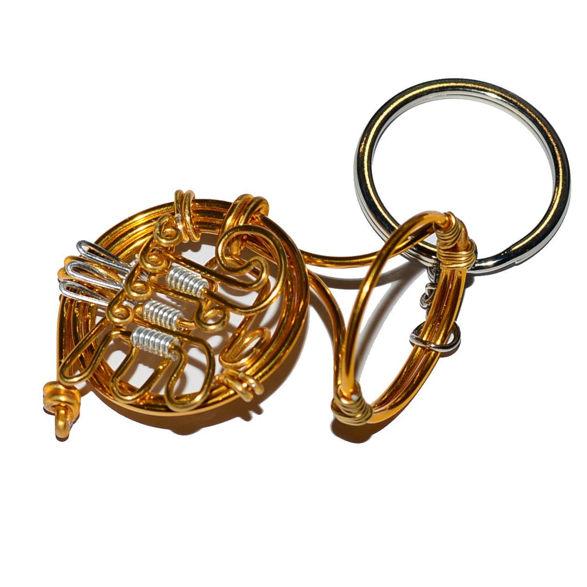 Wire Art Walker - French Horn Keychain-Accessories-Wire Art Walker-Music Elements
