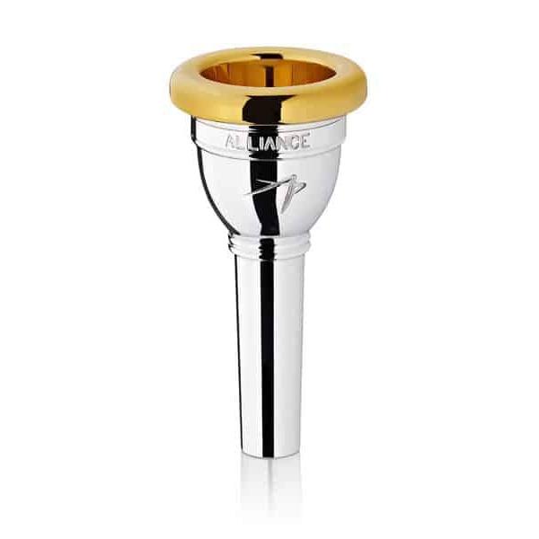 Alliance - Bass Trombone 2 Mouthpieces-Mouthpiece-Alliance-Silver Plated with Gold Rim-Music Elements