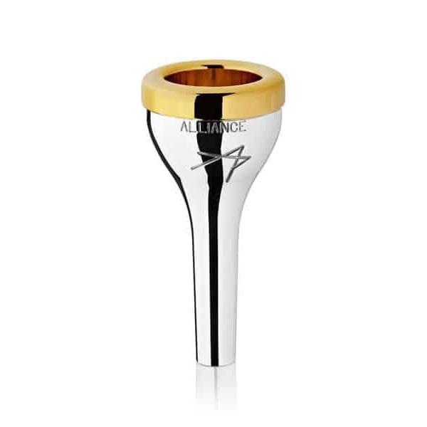 Alliance - Les Neish Signature Tuba Mouthpieces-Mouthpiece-Alliance-Silver Plated with Gold Rim-Music Elements