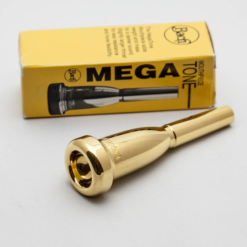 Bach - Mega Tone Trumpet Mouthpieces-Mouthpiece-Bach-1-Gold Plated-Music Elements
