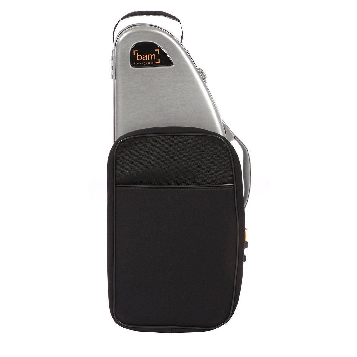 Bam - La Defense Hightech Alto Saxophone Case with Pocket (Brushed Aluminium)-Case-Bam-Music Elements