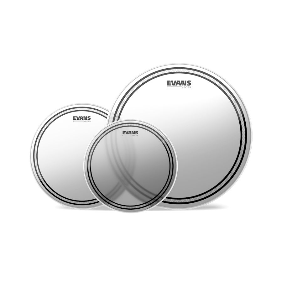 Evans - EC2 Frosted Tom Drum Head Pack (10", 12", 16")-Percussion-Evans-Music Elements
