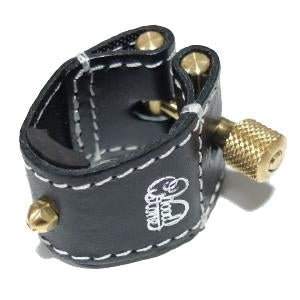 Ishimori WoodStone - Kodama II Leather Ligatures for Eb Clarinets-Ligature-Ishimori WoodStone-Black-Music Elements