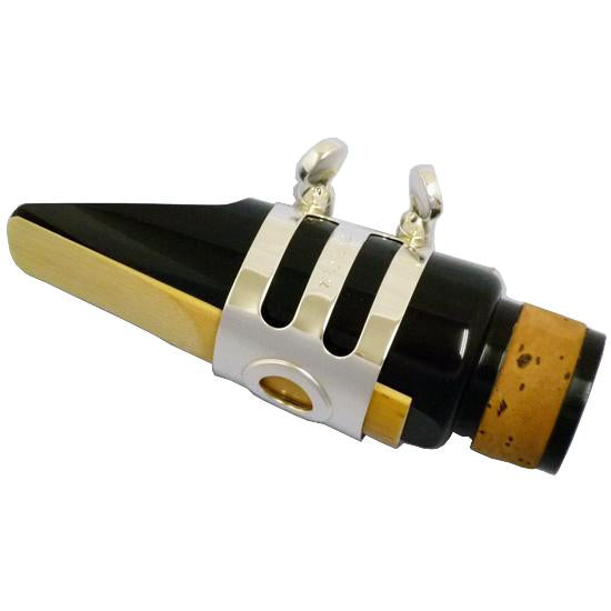 Ishimori WoodStone Solid Silver Metal Ligature for Alto Music Elements