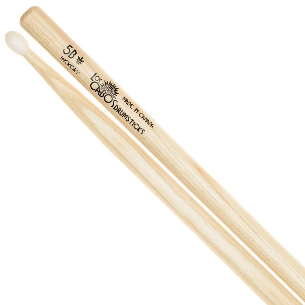 Los Cabos - 5B Nylon White Hickory Drumsticks-Percussion-Los Cabos-Music Elements