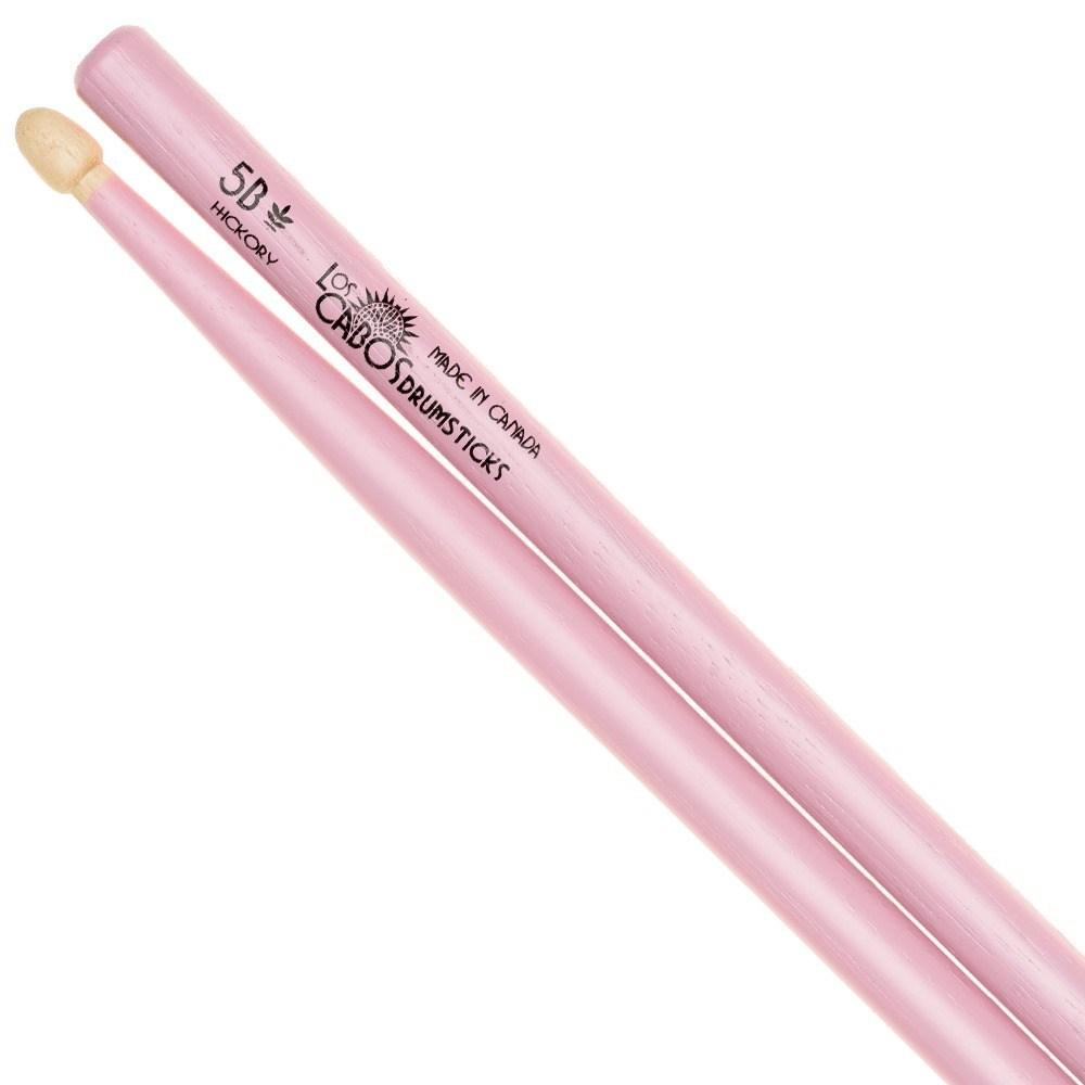 Los Cabos - 5B Pink White Hickory Drumsticks-Percussion-Los Cabos-Music Elements