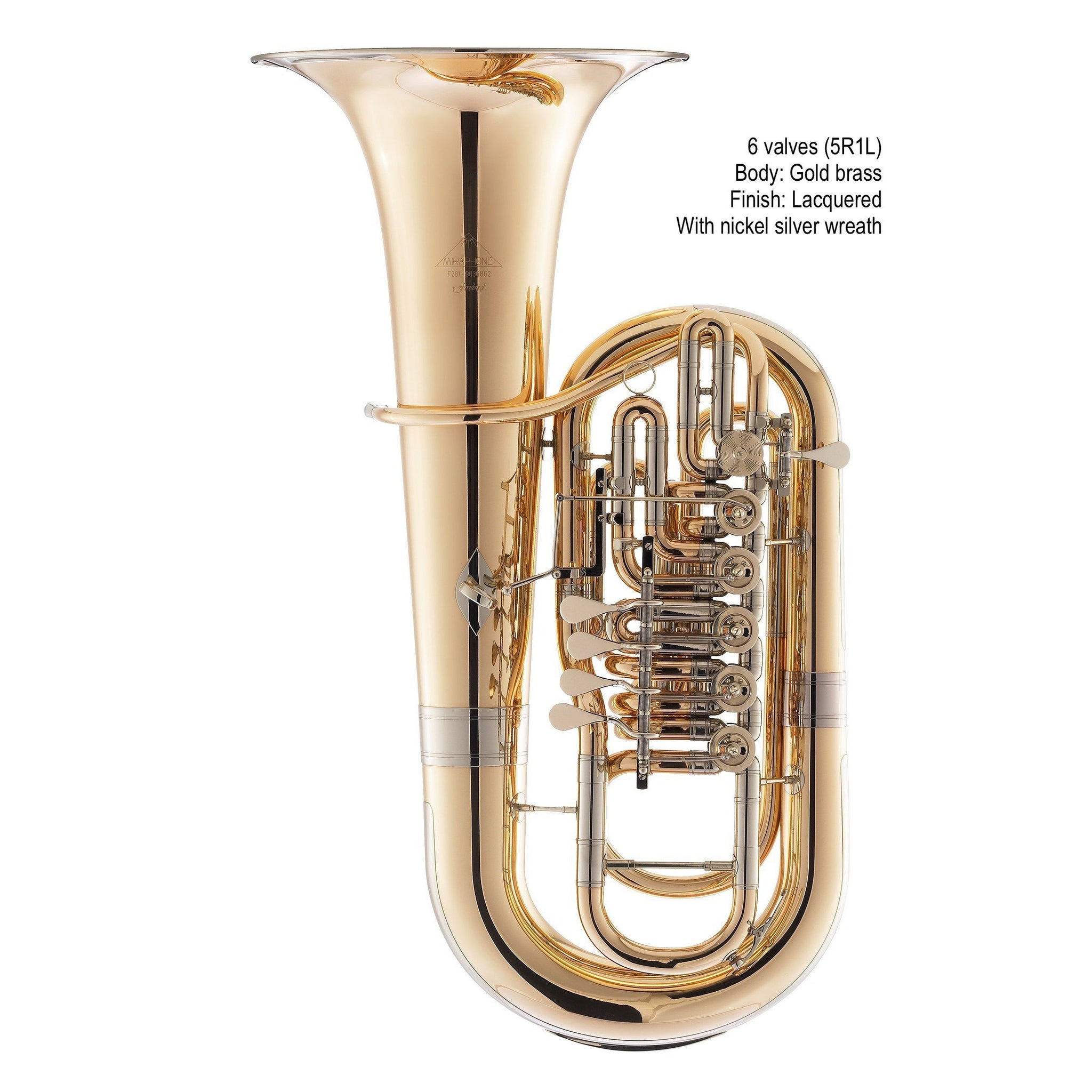 Miraphone - Model 281 Firebird 6-Valve F Tuba (Lacquered) - Music Elements