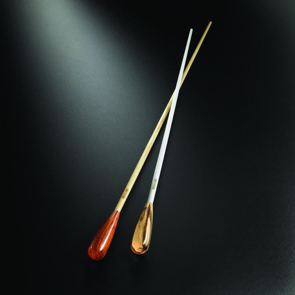 Mollard - â€œEâ€ Series Baton (14&quot;, Zebrawood Handle, White Birch Wood Shaft)-Baton-Mollard-Music Elements