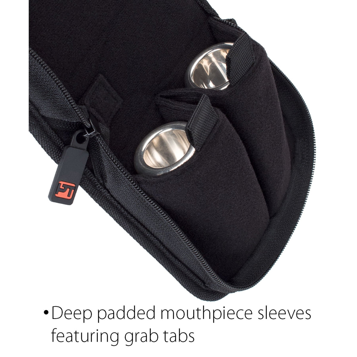 Protec - 2-Piece Tuba Nylon Mouthpiece Pouch with Zipper Closure-Accessories-Protec-Music Elements
