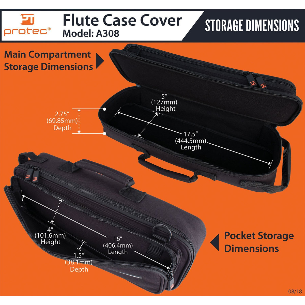 Protec - Deluxe Flute Case Covers-Accessories-Protec-Music Elements