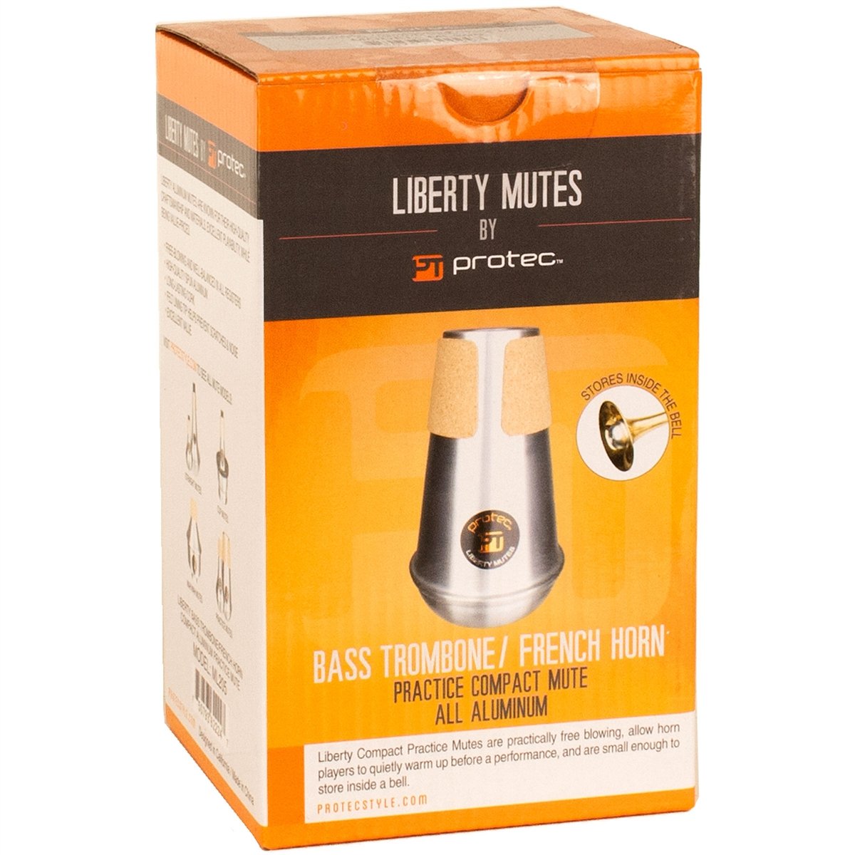 Protec - Liberty Aluminium Practice Mute for Bass Trombone/French Horn (Compact)-Mute-Protec-Music Elements