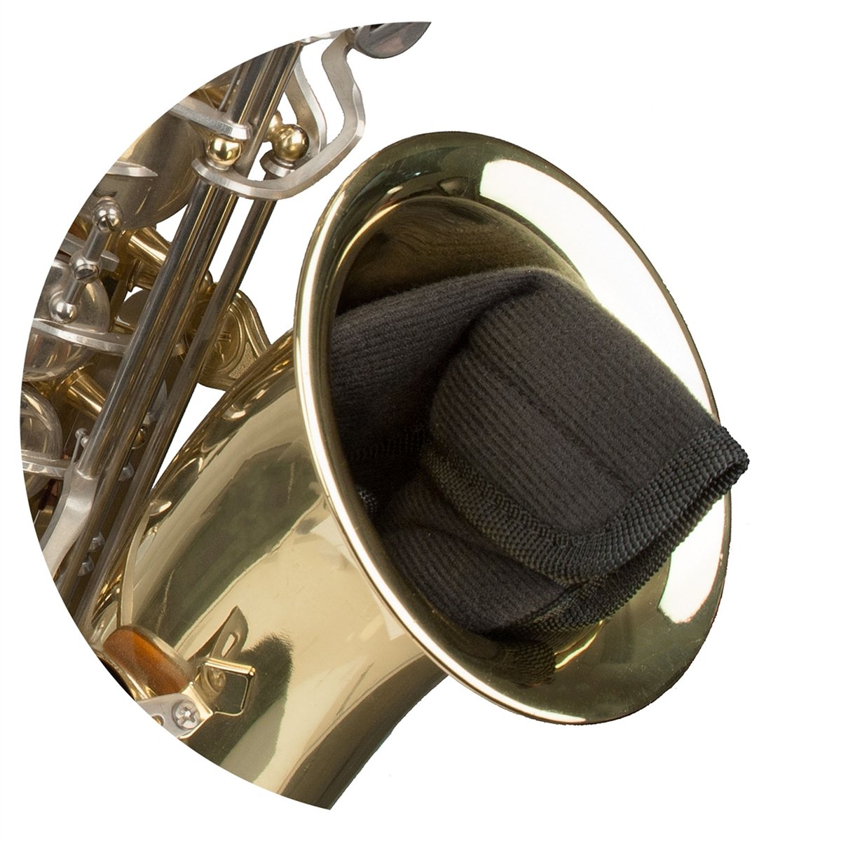 Protec - Neck &amp; Mouthpiece In-Bell Pouch (for Alto/Tenor Saxophone)-Accessories-Protec-Music Elements