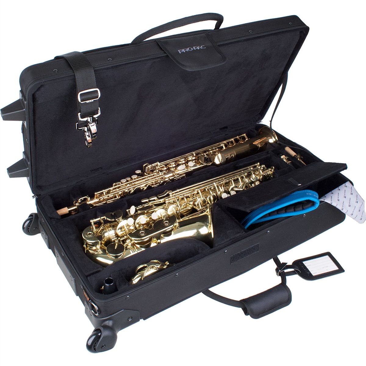 Protec - Alto &amp; Soprano Saxophone Combi PRO PAC Case with Wheels-Accessories-Protec-Music Elements