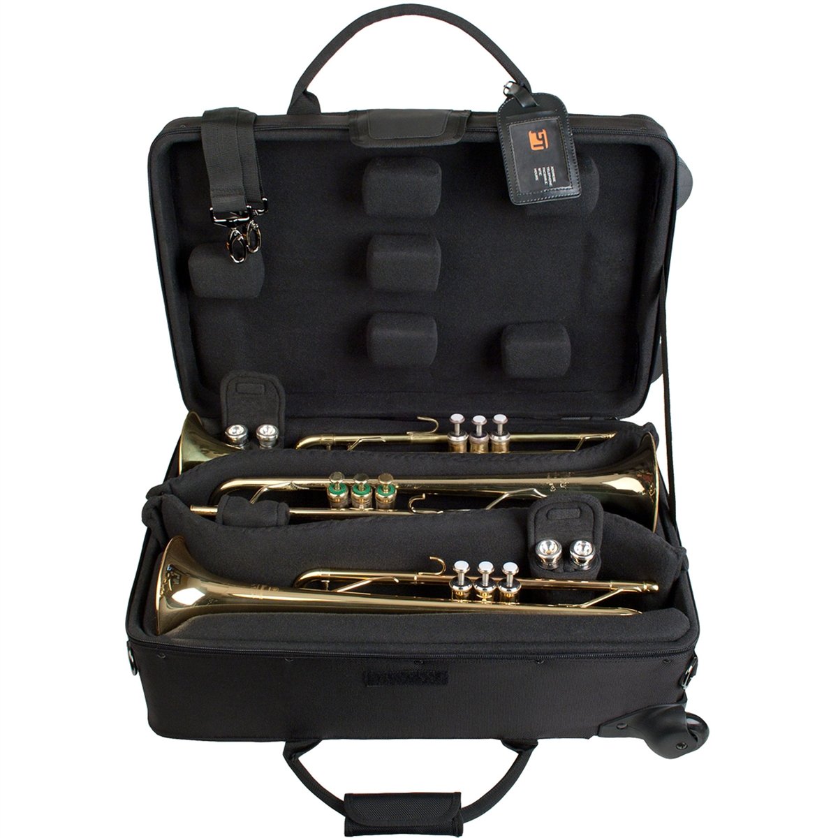 Protec - Triple Horn IPAC Case with Wheels (Trumpet/Flugelhorn)-Case-Protec-Music Elements