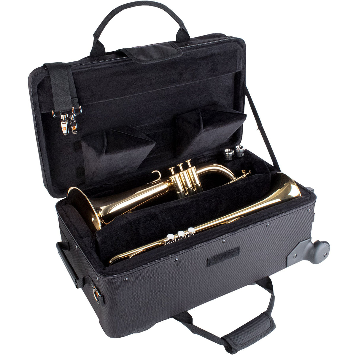 Protec - Trumpet/Auxiliary Combo PRO PAC Case with Wheels-Case-Protec-Music Elements