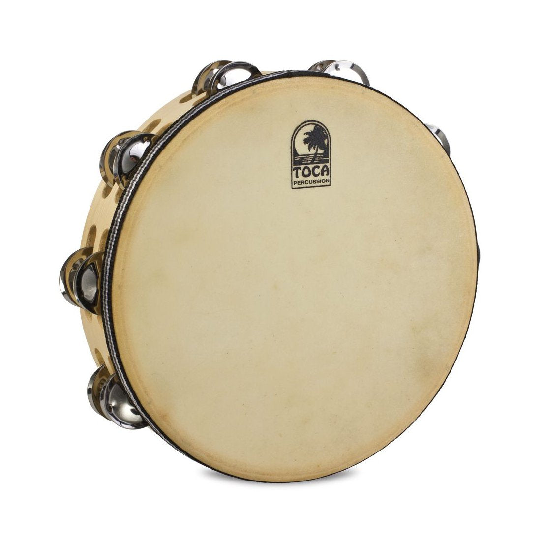 Toca Percussion - Playerâ€™s Series - 10&quot; Double Row Wood Tambourine Double Row with Head (10&quot;)