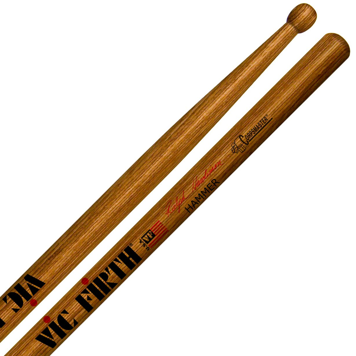 Vic Firth - Ralph Hardimon Hammer Corpsmaster Signature Marching Drumsticks-Percussion-Vic Firth-Music Elements