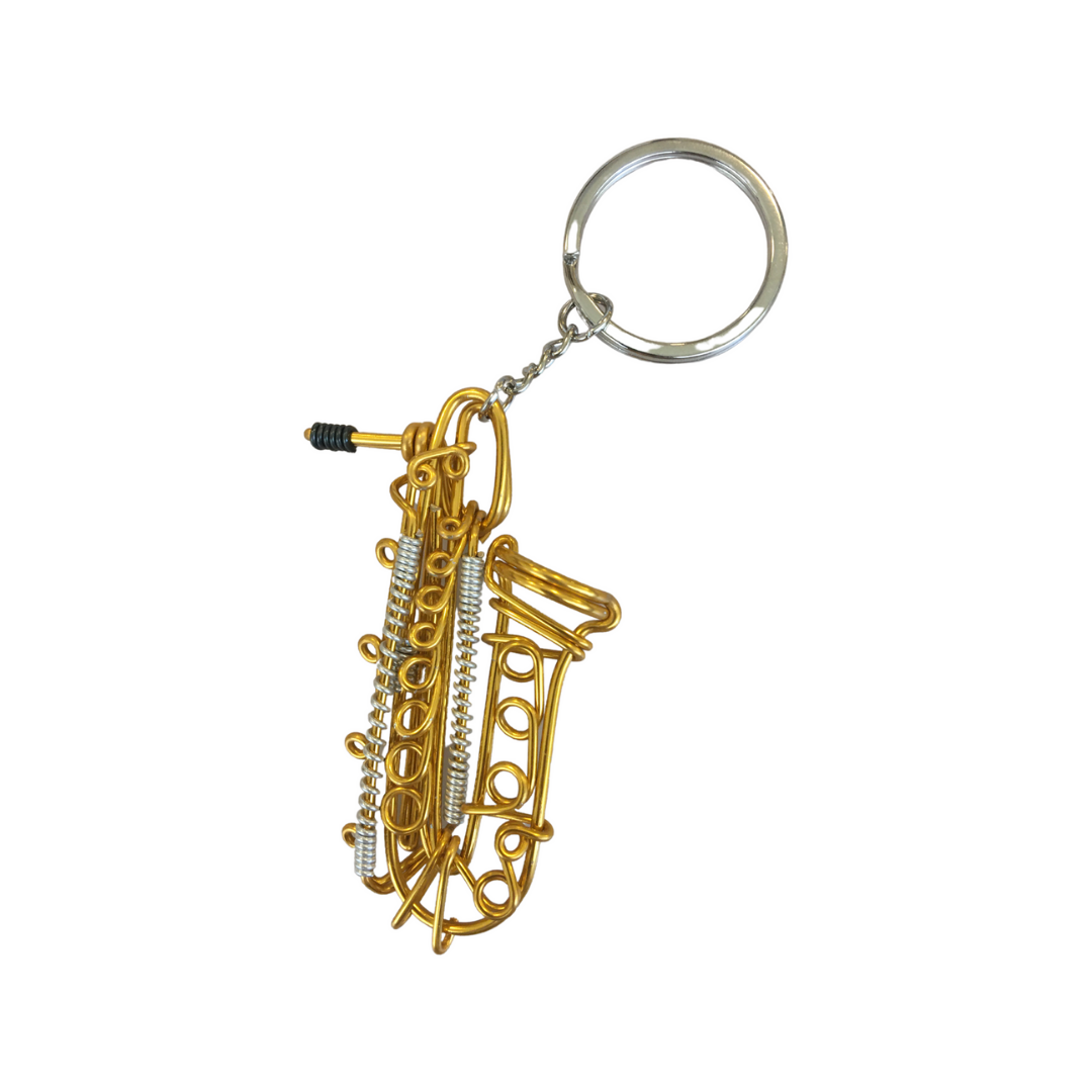 Wire Lover -Baritone Saxophone Keychain