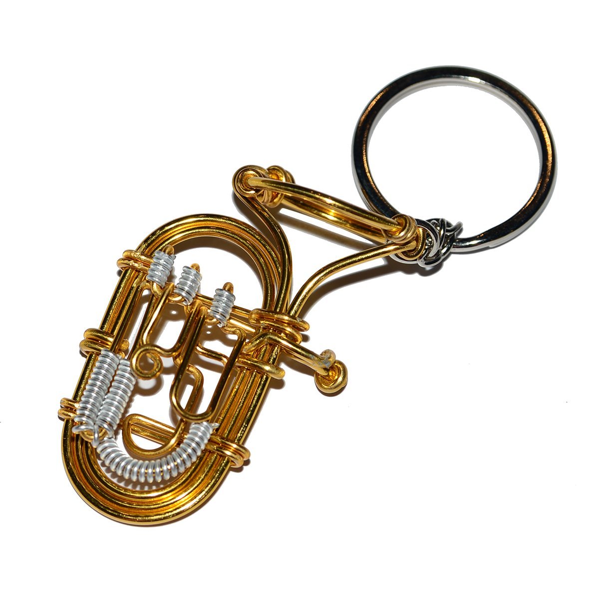 Wire Art Walker - Euphonium Keychain-Accessories-Wire Art Walker-Music Elements