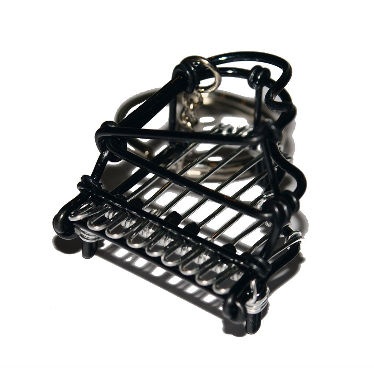 Wire Art Walker - Piano Keychain (Black)-Accessories-Wire Art Walker-Music Elements