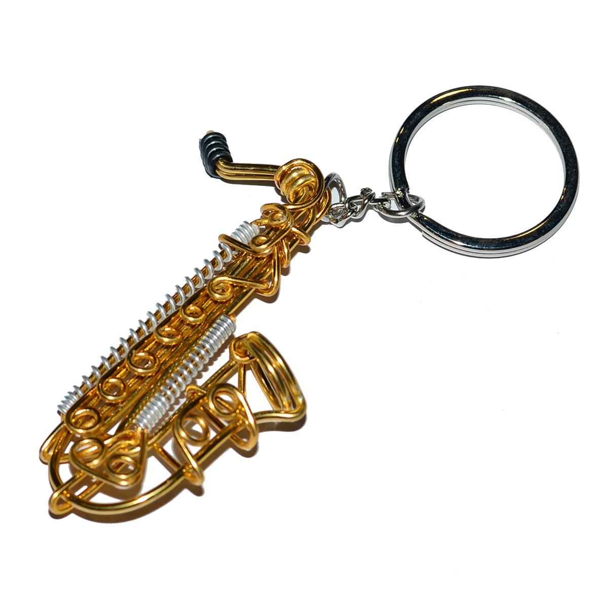 Wire Art Walker - Tenor Saxophone Keychain-Accessories-Wire Art Walker-Music Elements