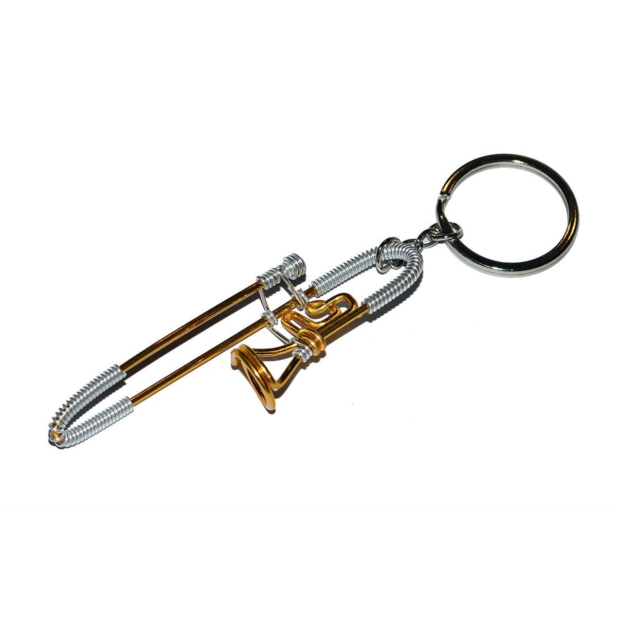 Wire Art Walker - Trombone Keychain-Accessories-Wire Art Walker-Music Elements