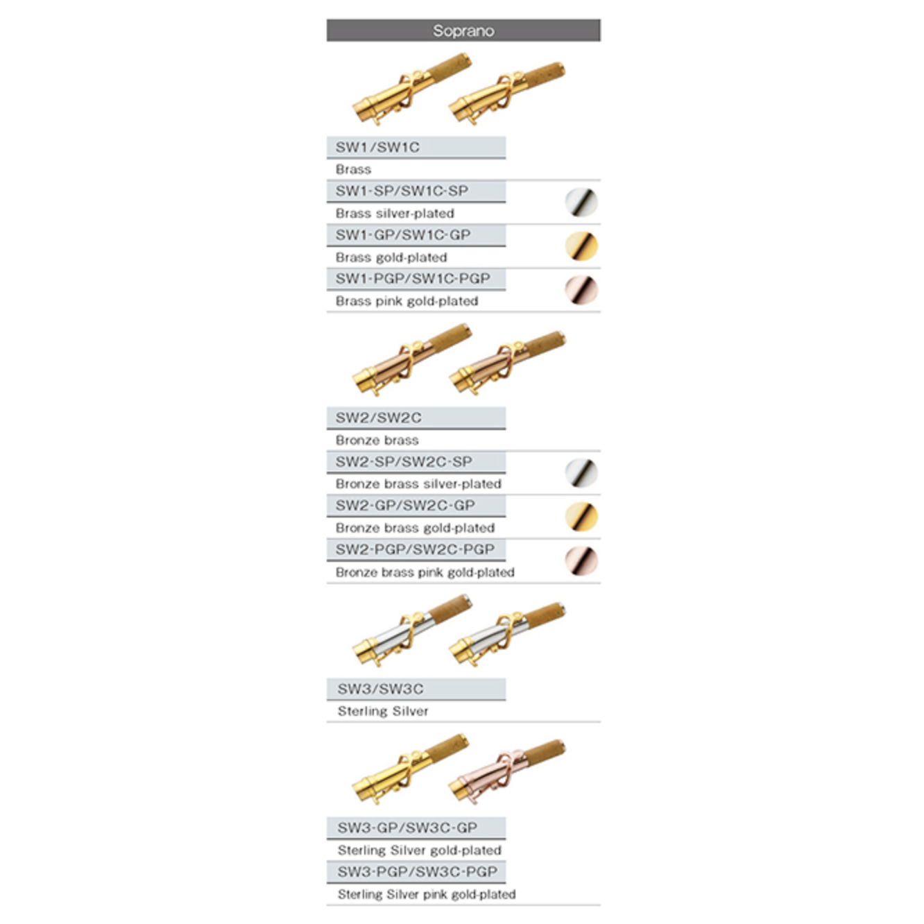 Yanagisawa Necks for Soprano Saxophones Music Elements
